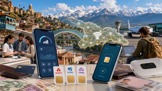 Turistlər üçün Gürcüstan SIM kartı: Magti, Silknet və Cellfie qiymətləri