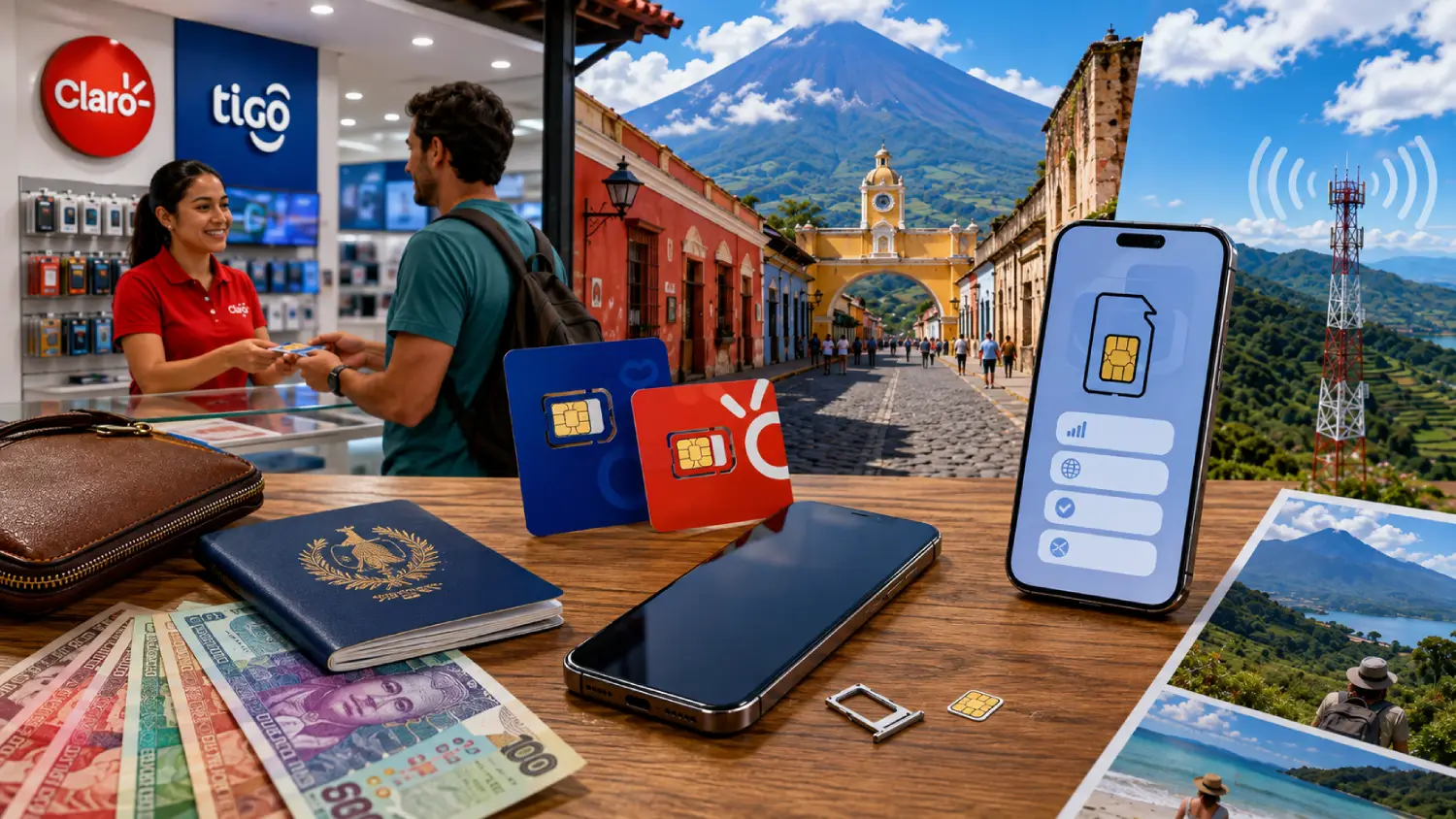 Scheda SIM Guatemala per turisti (2026): Claro vs Tigo, prezzi e registrazione