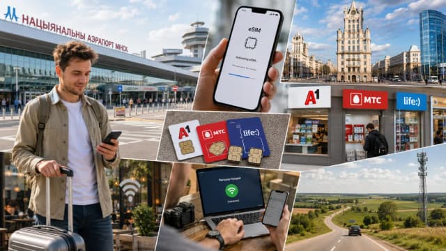 Kuidas saada Valgevenes internetti (2026): eSIM vs kohalik SIM