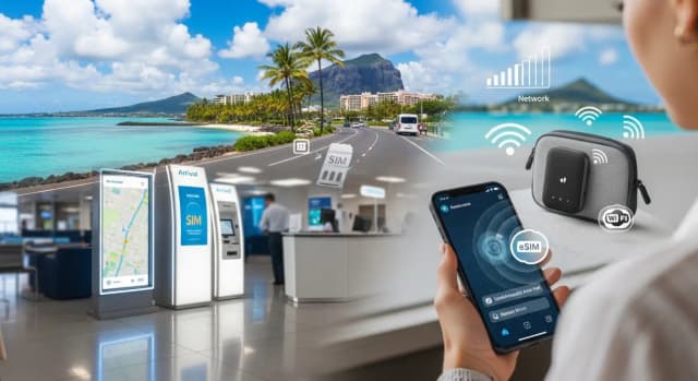 Hoe om Internet in Mauritius te kry (2026): SIM-kaart, eSIM, Sak- en Lughawe-Wi-Fi