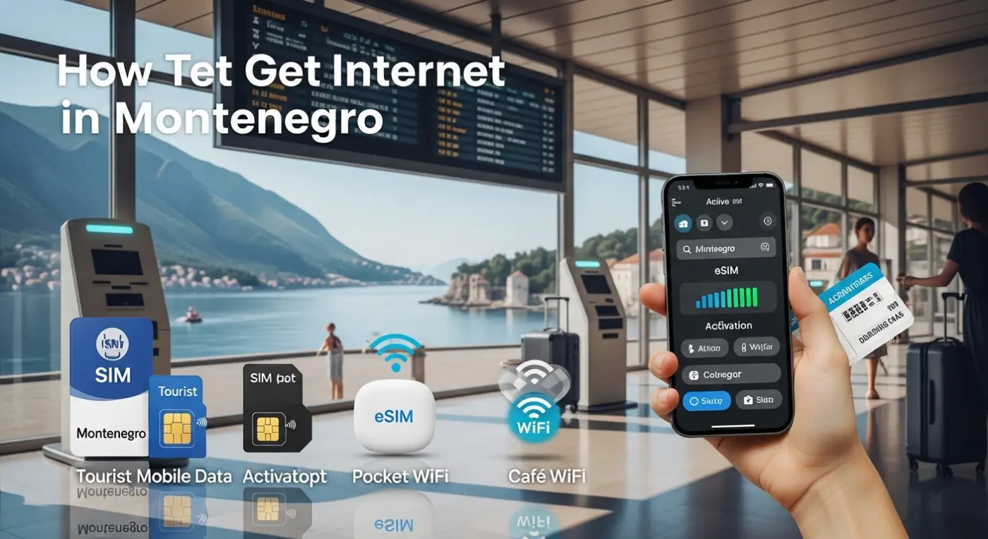 Kako dobiti internet u Crnoj Gori (2026): Saveti za aerodrom i lokalne SIM kartice, eSIM, WiFi