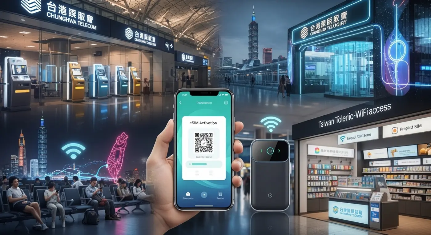 Cómo obtener Internet en Taiwán (2026): tarjetas SIM, eSIM, Pocket WiFi y WiFi gratuito