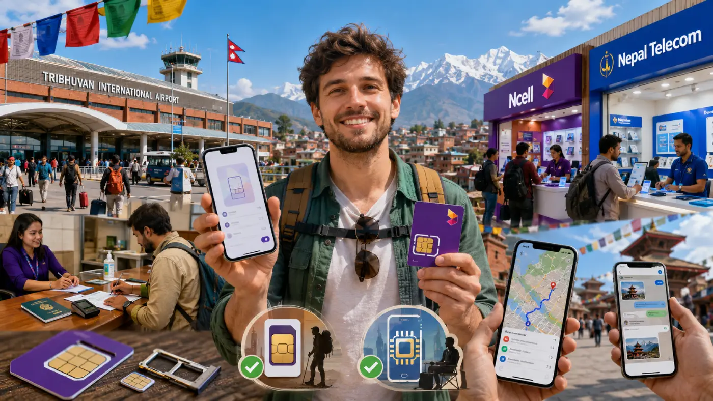 Nepal SIM Card for Tourists (2026): Ncell vs Nepal Telecom, Prices & Registration