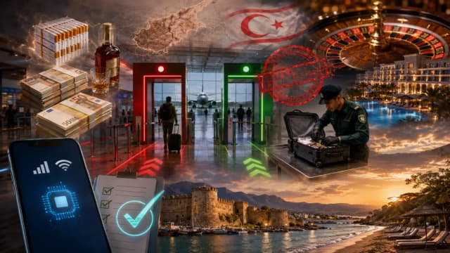 قوانین گمرکی فرودگاه قبرس شمالی: محدودیت‌های الکل، سیگار و وجه نقد