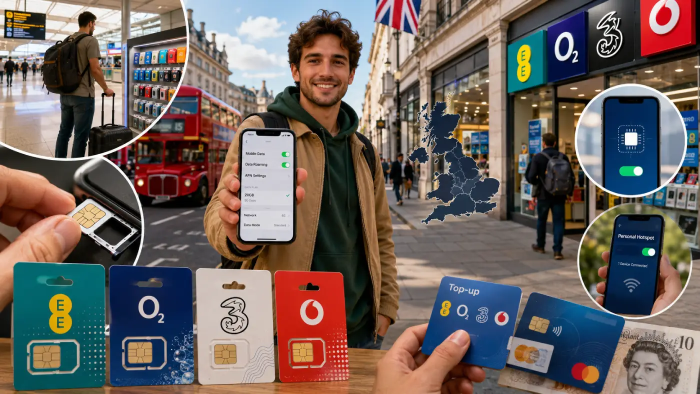 United Kingdom SIM Card for Tourists (2026): PAYG Prices, Operators & Where to Buy