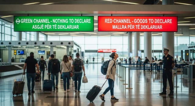 Pravila carine na aerodromu u Albaniji (2026): Ograničenja za alkohol, cigarete i gotovinu