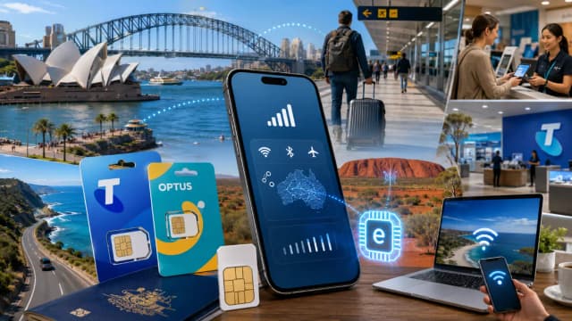 Carte SIM australienne pour touristes (2026) : tarifs prépayés, règles d’identification et où l’acheter
