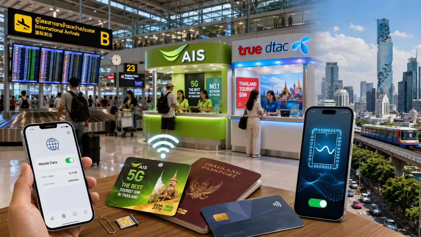 Τιμές καρτών SIM στο αεροδρόμιο Suvarnabhumi της Μπανγκόκ (BKK): Καταστήματα, πακέτα και eSIM