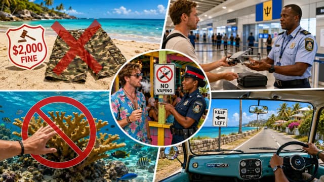 Proibições e Leis para Turistas em Barbados: Coisas a Não Fazer e Itens Ilegais