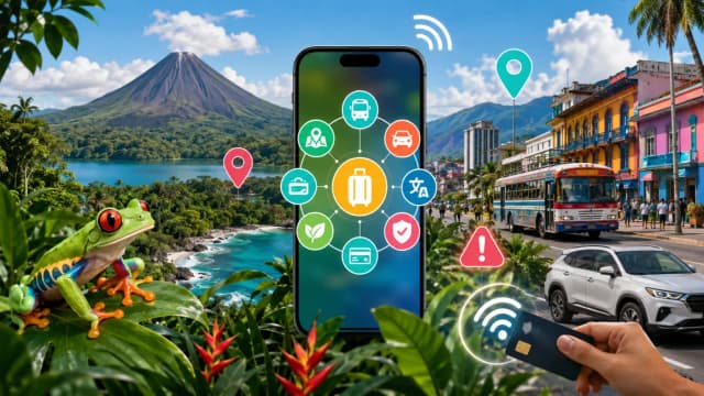 Melhores Aplicativos de Viagem para a Costa Rica (2026) - Kit Digital Essencial