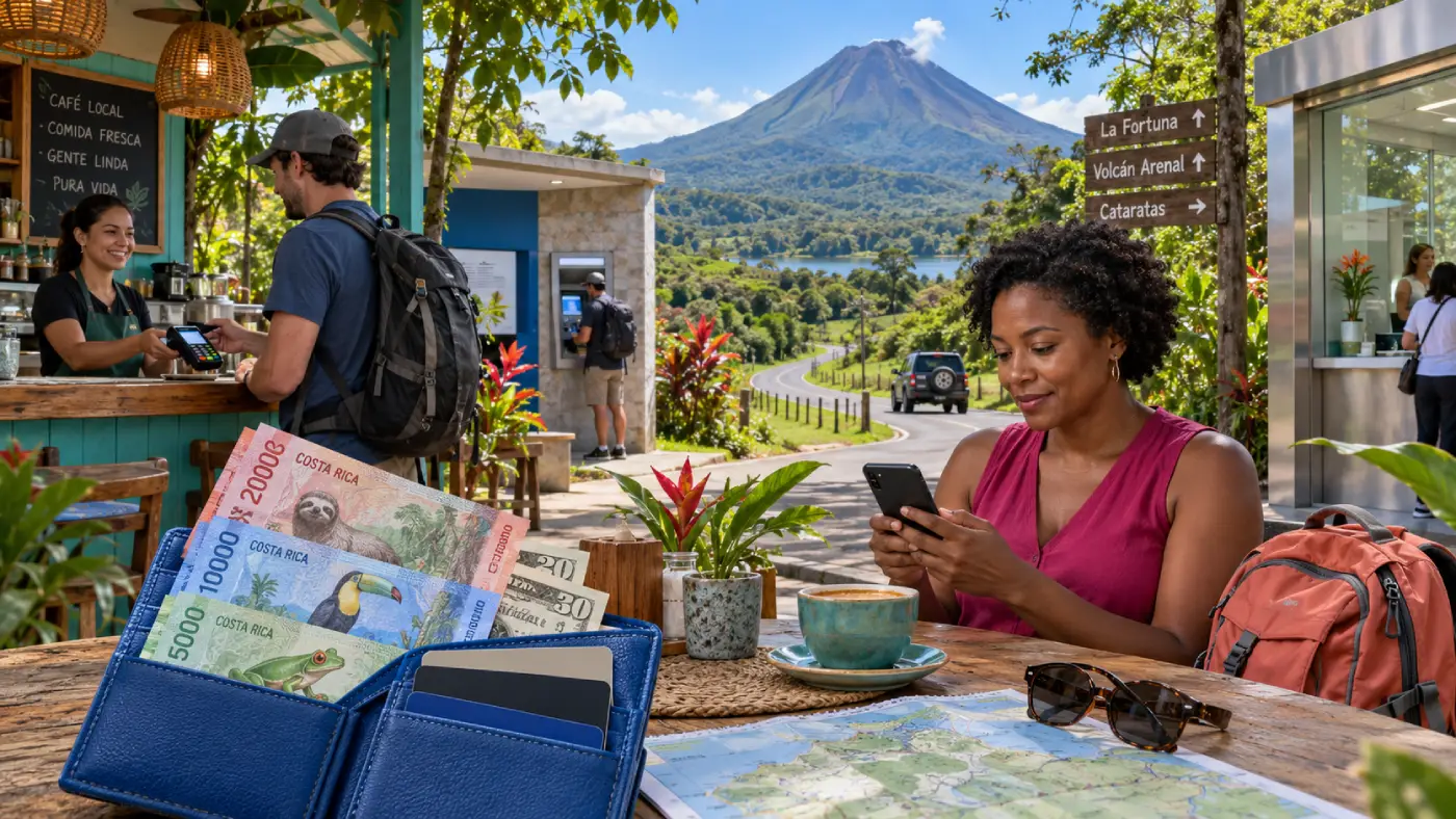 Dinheiro para viagem à Costa Rica: dinheiro em espécie, cartões, dólares e caixas eletrônicos