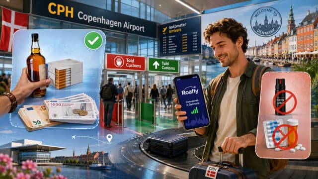 Regras Aduaneiras dos Aeroportos da Dinamarca (2026): Álcool, Cigarros e Itens Restritos