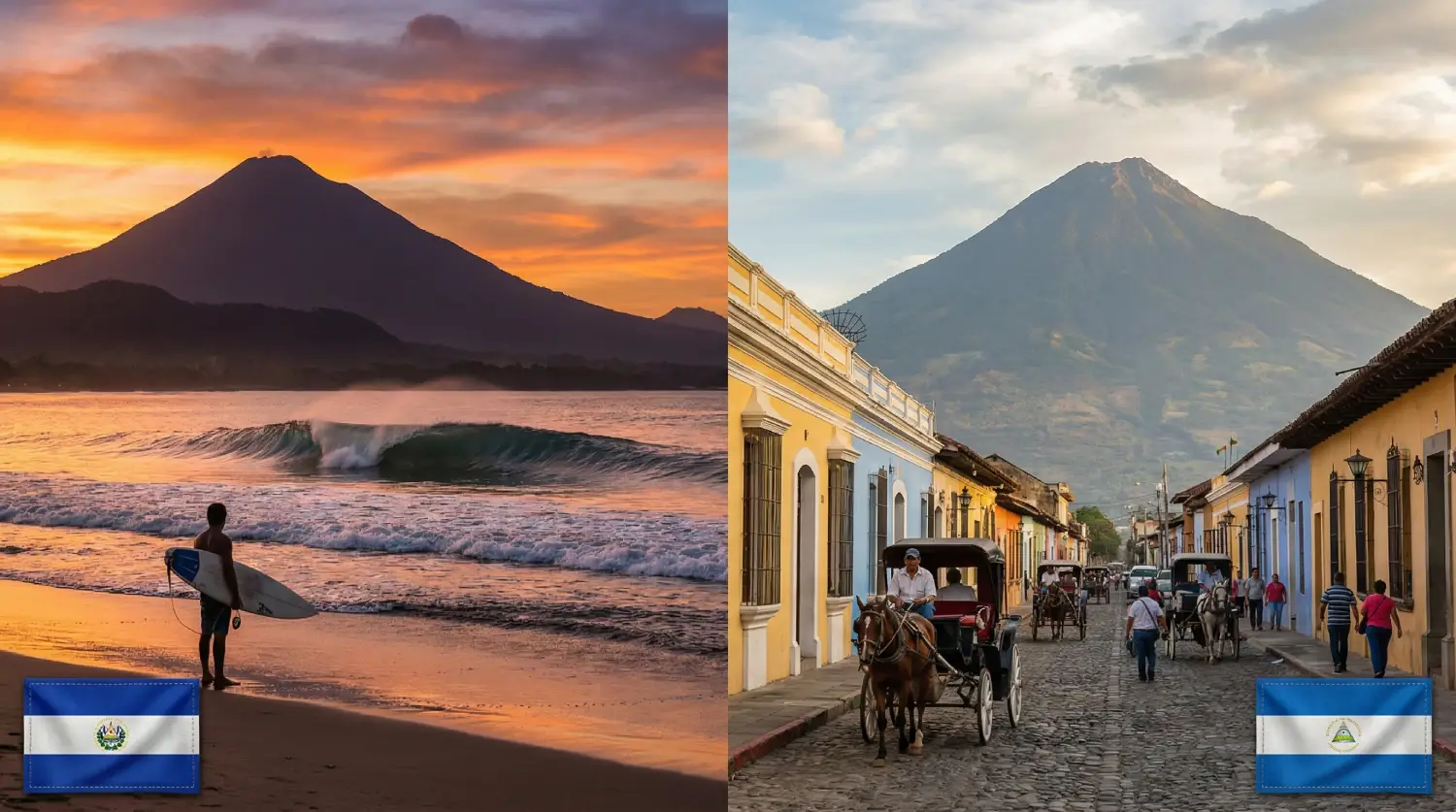 El Salvador vs. Nicarágua: Qual joia da América Central é para você em 2026? (Segurança, Surf e Custos)