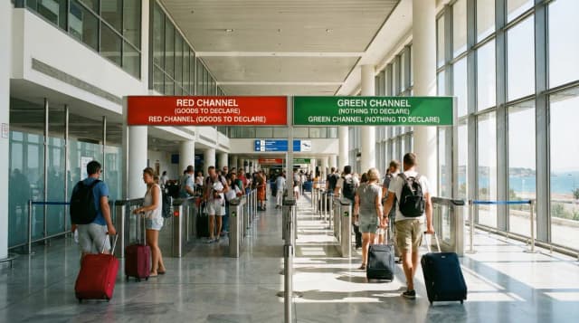 Pravila carinske kontrole na letališčih v Grčiji (2026): Alkohol, Cigareti in Gotovina