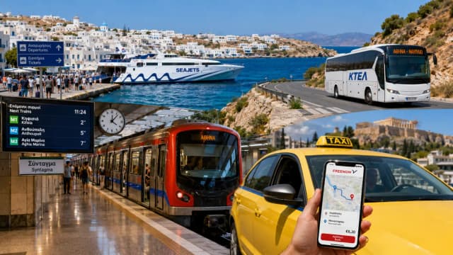Guia de Transporte na Grécia: Metrô, Ferries e Táxis