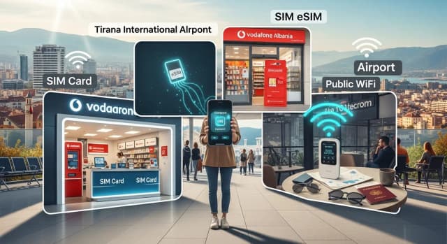 Kako dobiti internet u Albaniji (2026): Zračna luka i lokalne SIM kartice, eSIM, WiFi i cijene