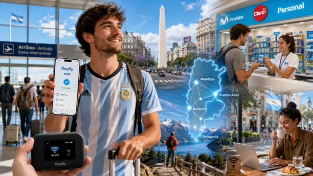 Como obter internet na Argentina (2026): cartões SIM, eSIM, Wi‑Fi de bolso e Wi‑Fi público