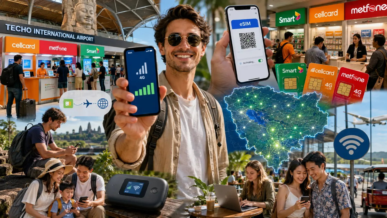 Wie man in Kambodscha Internet bekommt (2026): SIM-Karte, eSIM und WLAN-Optionen