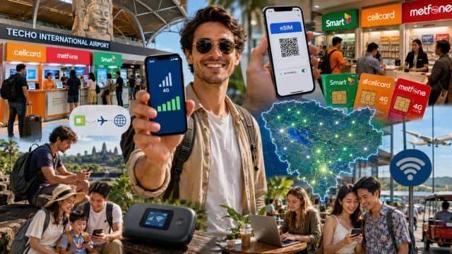Wie man in Kambodscha Internet bekommt (2026): SIM-Karte, eSIM und WLAN-Optionen