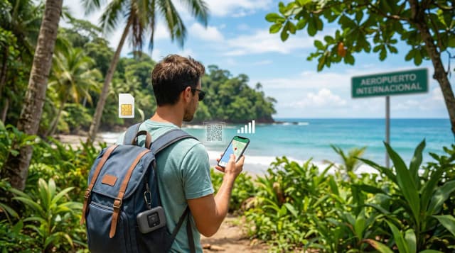 Jak získat internet v Kostarice: Vysvětlení letištní SIM, místní SIM, eSIM a kapesního WiFi