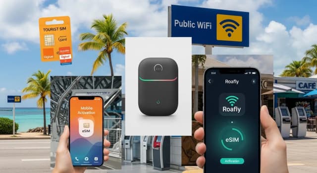 Como Obter Internet na Guadeloupe (2026): SIM, eSIM, Pocket WiFi e WiFi do Aeroporto
