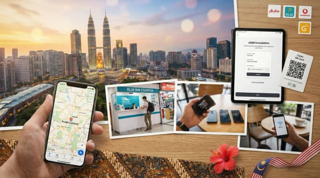 Cách Kết Nối Internet Tại Malaysia (2026): SIM Sân Bay, SIM Du Lịch Địa Phương, eSIM, Pocket WiFi & Wi-Fi Miễn Phí