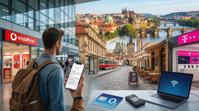 Kako dobiti internet u Češkoj (2026): Zračna luka i lokalna SIM kartica, eSIM, Pocket WiFi i WiFi opcije