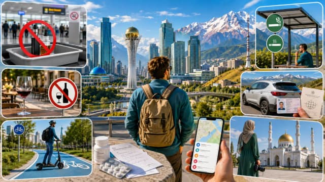 Prohibiciones y leyes para turistas en Kazajistán (2026): vapes, fumar, patinetes eléctricos y medicamentos