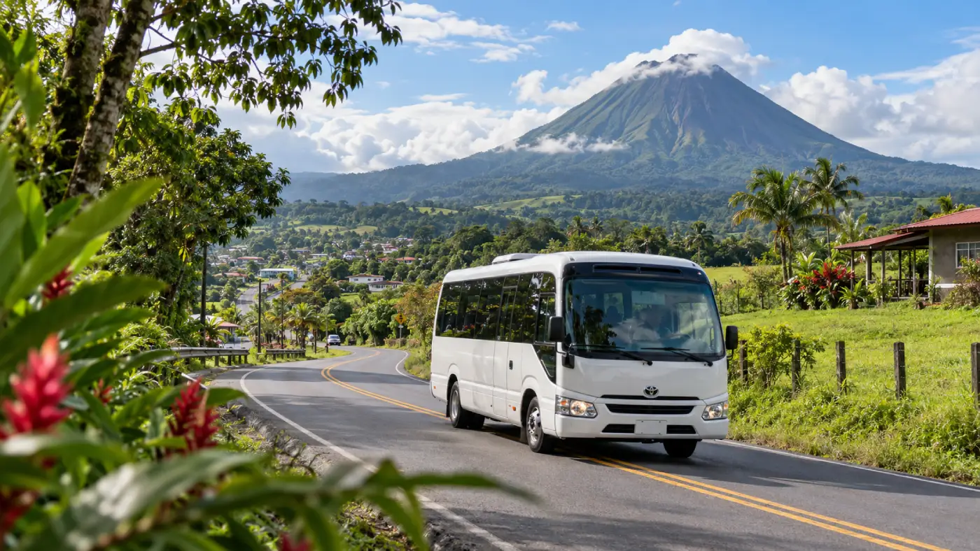 Hoe kom je van San José naar La Fortuna: bus, shuttle en auto