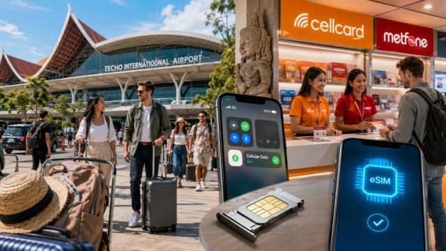 SIM-Karten-Optionen am Techo International Airport (KTI) (2026): Geschäfte, Tarife & eSIM