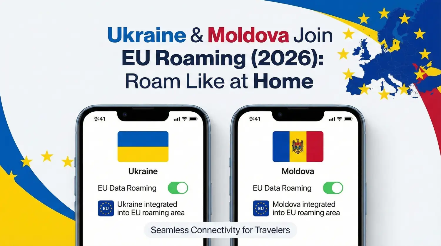 Ucraina e Moldova entrano nell'area di roaming dell'UE (2026): cosa significa realmente per i viaggiatori