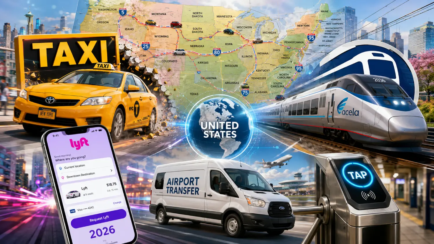 Guide de transport des États-Unis (2026) : Uber, taxis et conseils de voyage interurbains